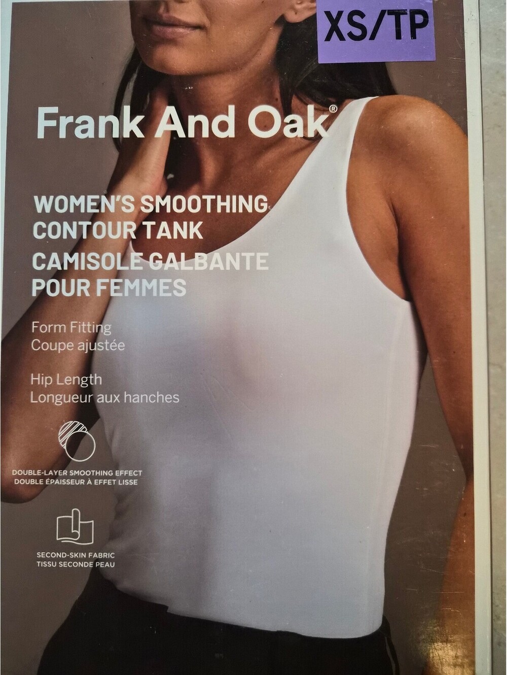 Frank And Oak Women's Smoothing Contour Tank XS White 0226